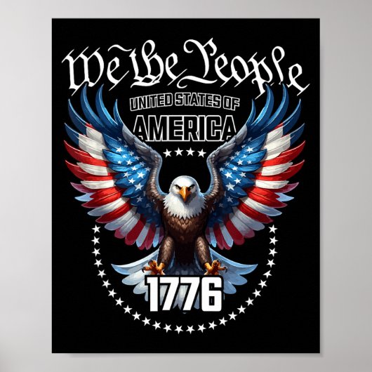Amerikaans patriottisch Amerikaanse vlag thema ade Poster (Voorkant)