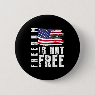 Amerikaans patriottisch - Amerikaanse vlag vrijhei Ronde Button 5,7 Cm