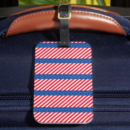 Amerikaans patriottisch bagagelabel (Voorkant Insitu 2)