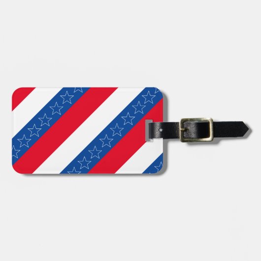Amerikaans patriottisch bagagelabel (Voorkant horizontaal)