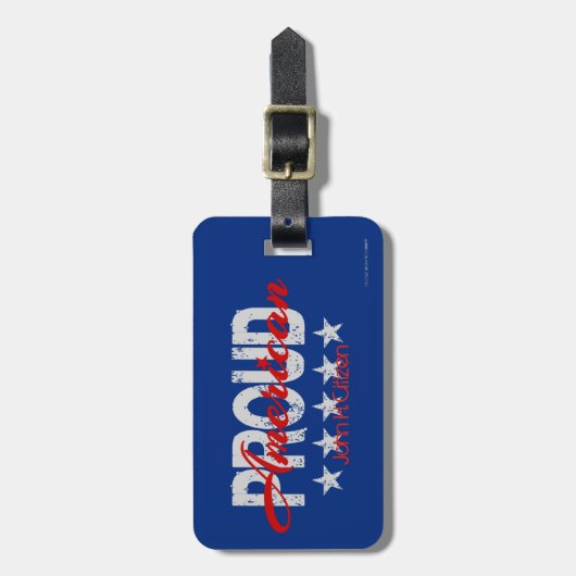 Amerikaans Patriottisch Bagagelabel (Voorkant verticaal)