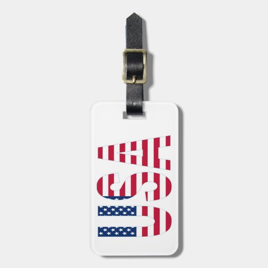 Amerikaans Patriottisch Bagagelabel (Voorkant verticaal)
