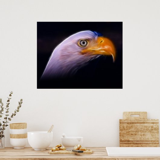 Amerikaans patriottisch Bald Eagle, nationaal symb Poster (Keuken)