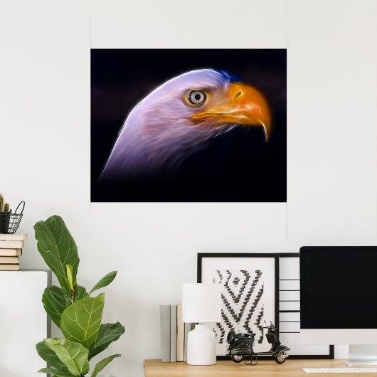 Amerikaans patriottisch Bald Eagle, nationaal symb Poster (Thuiskantoor)