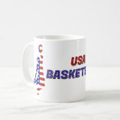 Amerikaans Patriottisch Basketbal Koffiemok (Voorkant links)