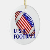 Amerikaans Patriottisch Football Keramisch Ornament (Rechts)