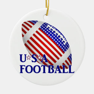 Amerikaans Patriottisch Football Keramisch Ornament