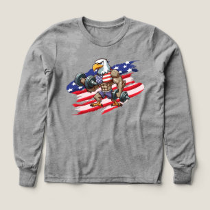 Amerikaans/patriottisch gewichtheffen steenarend