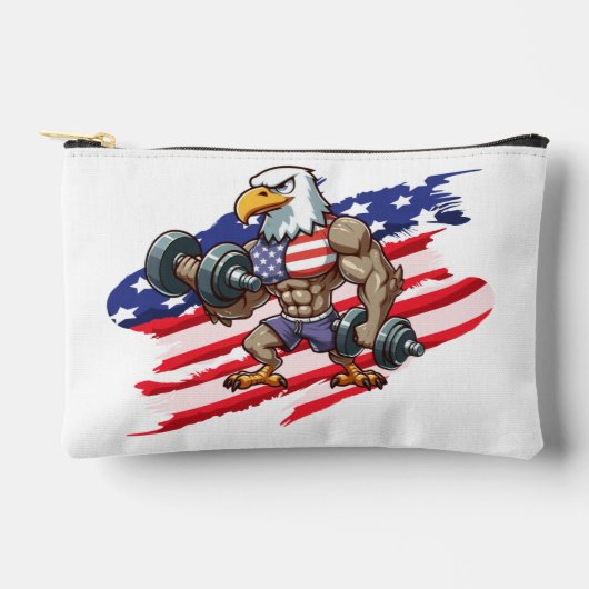 Amerikaans/patriottisch gewichtheffen steenarend etui (Voorkant)