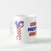 Amerikaans Patriottisch Heren Golf Koffiemok (Voorkant links)