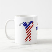 Amerikaans Patriottisch Heren Golf Koffiemok (Links)