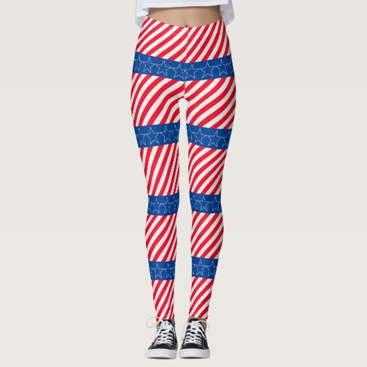 Amerikaans patriottisch leggings (Voorkant)