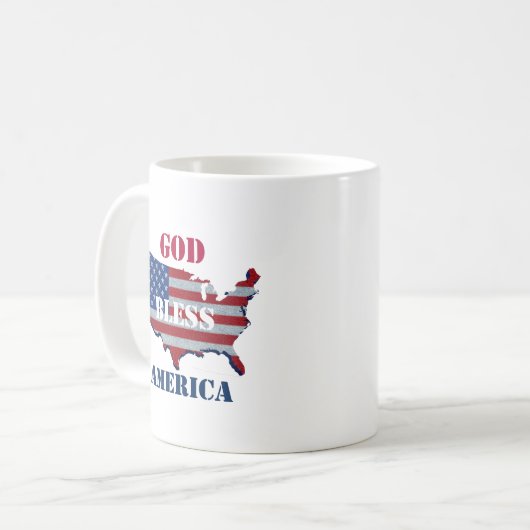 Amerikaans patriottisch ontwerp koffiemok (Voorkant links)