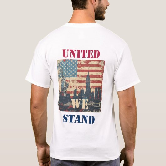 Amerikaans  patriottisch ontwerp t-shirt (Achterkant)