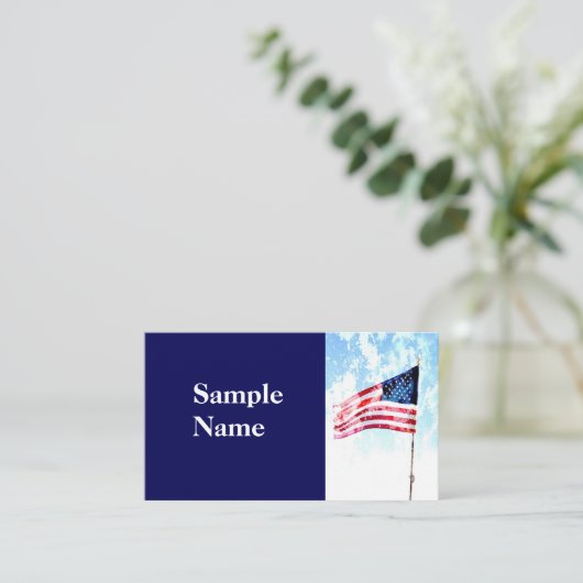 Amerikaans patriottisch ontwerp van de Amerikaanse Visitekaartje (Staand voorkant)