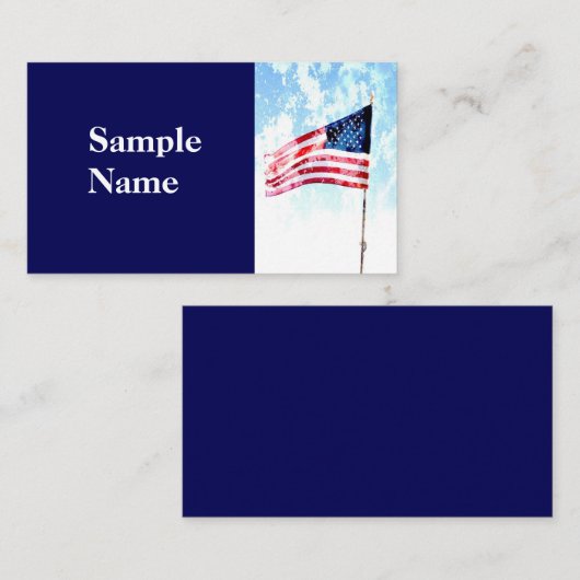 Amerikaans patriottisch ontwerp van de Amerikaanse Visitekaartje (Voorkant / Achterkant)