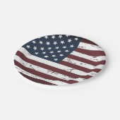 Amerikaans Patriottisch Rood Blauw Papieren Bordje (Gekanteld)