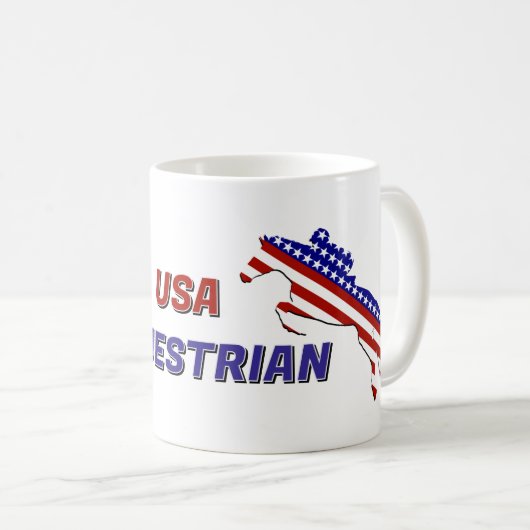 Amerikaans patriottisch ruiter koffiemok (Voorkant rechts)