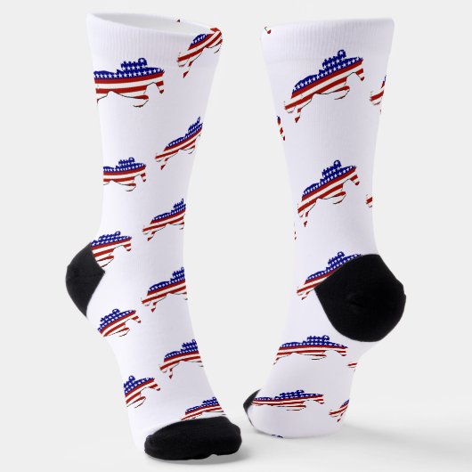 Amerikaans Patriottisch Ruiterij Sokken (Gebogen)