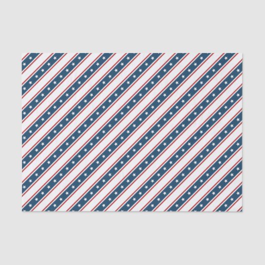 Amerikaans patriottisch staar- en Stripespatroon Tissuepapier (Voorkant)