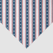 Amerikaans patriottisch staar- en Stripespatroon Tissuepapier (Detail)