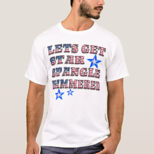 Amerikaans Patriottisch Star Spangle Hammered Shir T-shirt