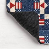 Amerikaans patriottisch sterbespikkelde quilt muismat (Hoek)