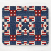 Amerikaans patriottisch sterbespikkelde quilt muismat (Voorkant)