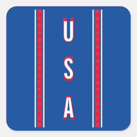 Amerikaans patriottisch vierkante sticker (Voorkant)