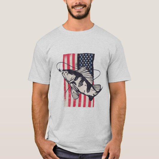 Amerikaans Patriottisch Viste Vierde juli T-Shirt (Voorkant)