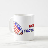 Amerikaans Patriottisch Voetbal Koffiemok (Voorkant links)