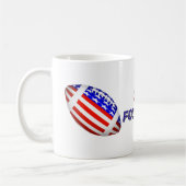 Amerikaans Patriottisch Voetbal Koffiemok (Links)