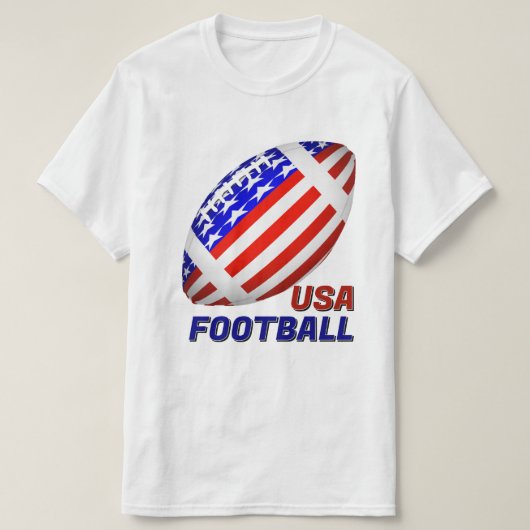 Amerikaans Patriottisch Voetbal T-shirt (Design voorkant)