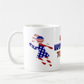 Amerikaans Patriottisch Vrouwentennis Koffiemok (Links)