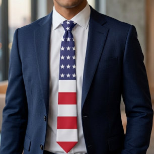 Amerikaans patriottisme VS-vlag Stropdas