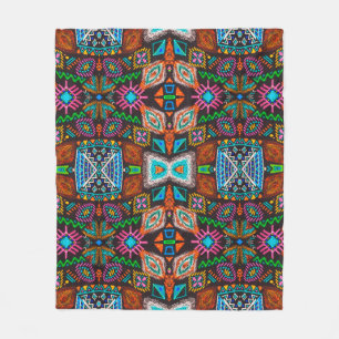 Amerikaans patroon. Ikat naadloos afdrukken. Indis Fleece Deken