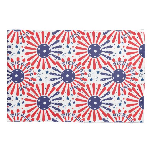 Amerikaans picklebalpatroon kussensloop (Achterkant)