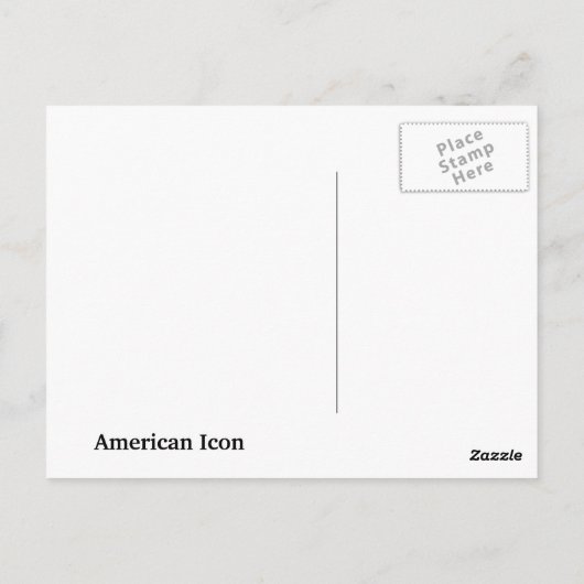 Amerikaans Pictogram Briefkaart (Achterkant)