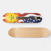 Amerikaans pictogram Electric Guitar Sunrise Skateboard (Horizontaal)