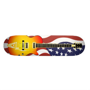 Amerikaans pictogram Electric Guitar Sunrise Skateboard