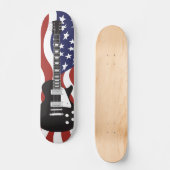 Amerikaans pictogram Elektrisch gitaarzwart Skateboard (Voorkant)