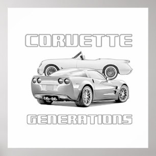 Amerikaans pictogram voor sportauto's poster