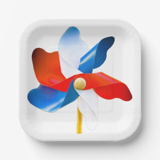 Amerikaans Pinwheel Papieren Bordje (Voorkant)
