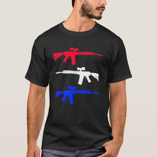 Amerikaans Pistool van de conservatieve partij Twe T-shirt (Voorkant)