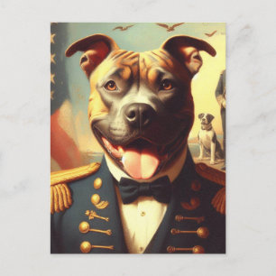  Amerikaans Pit Bull Terrier schilderij Briefkaart
