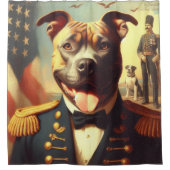  Amerikaans Pit Bull Terrier schilderij Douchegordijn (Voorkant)