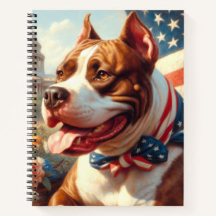 Amerikaans Pit Bull Terrier schilderij Notitieboek