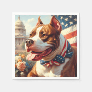 Amerikaans Pit Bull Terrier schilderij Servet