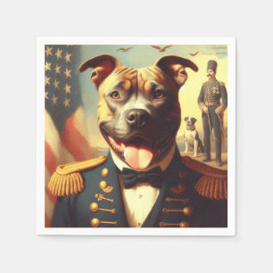Amerikaans Pit Bull Terrier schilderij Servet