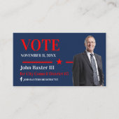 Amerikaans Politiek Kantoor Visitekaartje (Voorkant)